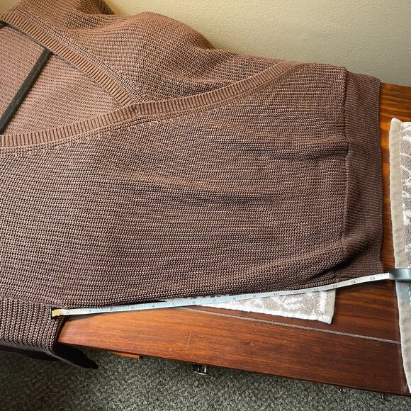 NWOT Women's Wrap Sweater Chocolate-Large - Picture 14 of 14